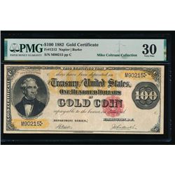 1882 $100 Gold Certificate PMG 30