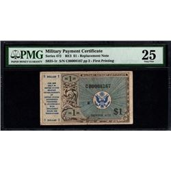 $1 Military Payment Certificate PMG 25