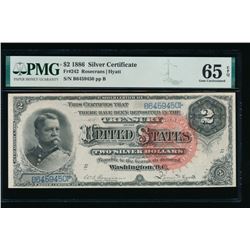 1886 $2 Silver Certificate PMG 65EPQ