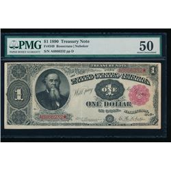 1890 $1 Treasury Note PMG 50