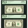 Image 1 : 2006 $1 ERROR Overinking Consecutive FRN PCGS 66PPQ