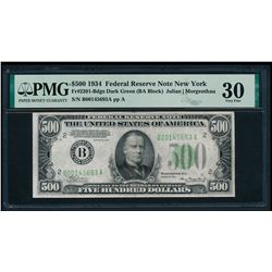 1934 $500 New York FRN PMG 30