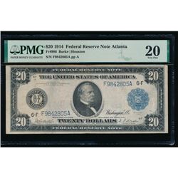 1914 $20 Atlanta FRN PMG 20