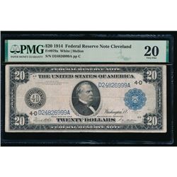 1914 $20 Cleveland FRN PMG 20