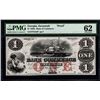 Image 1 : 1850's $1 Savannah GA Obsolete Note PMG 62