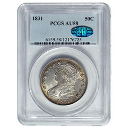 1831 Capped Bust Half Dollar PCGS AU58 CAC