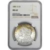 Image 2 : 1881-S $1 Morgan Silver Dollar Coin NGC MS62 Amazing Toning