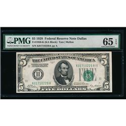 1928 $5 Dallas FRN PMG 65EPQ