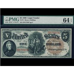 1880 $5 Legal Tender Note PMG 64EPQ