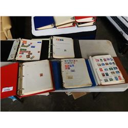 LARGE COLLECTION OF STAMPS - 5 BINDERS VARIOUS COUNTRIES, UNITED NATIONS, ETC