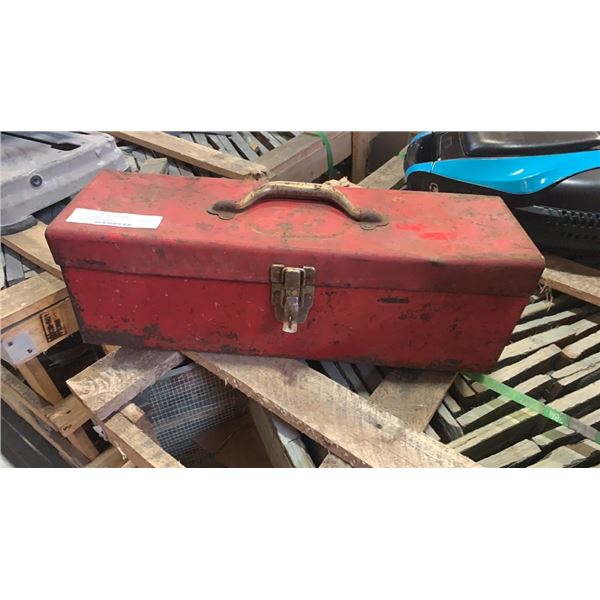 Red toolbox with contents