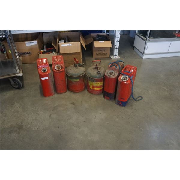 6 METAL GAS CANS