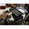 Image 1 : Lot of black shelves, instacrate and collapsable bins with new gas alarms