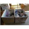 Image 1 : Two boxes of various chain, safety pins and rubber bands