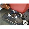 Image 2 : 3 dumbbells and tricep bar with 130 lb of plate weight