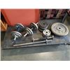 Image 5 : 3 dumbbells and tricep bar with 130 lb of plate weight