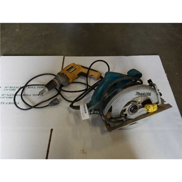 MAKITA CIRCULAR SAW AND DEWALT DRYWALL DRILL