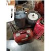 Image 2 : Metal cannister sprayer does hold pressure, portable air tank wheel barrow tire and galvanized can