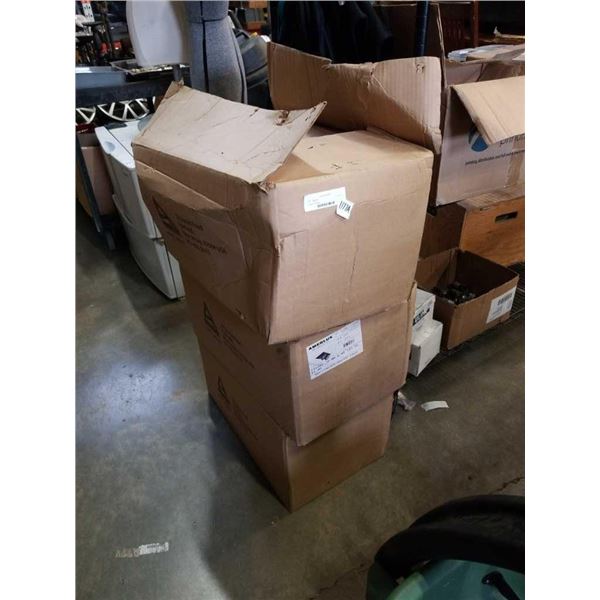 3 boxes of amerilux triple interior lighting fixtures