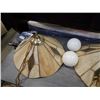 Image 2 : MATCHING PAIR OF VINTAGE HANGING SLAG GLASS LAMPS