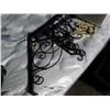 Image 2 : Box of rooster hooks with cast iron brackets and wire basket holder brackets