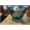 Image 9 : CARNIVAL GLASS PUNCH BOWL SET AND GLASS BOWLS, BOX OF CUTLERY AND KITCHEN ITEMS