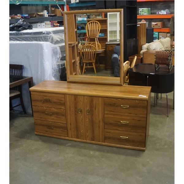 6 DRAWER OAK DRESSER