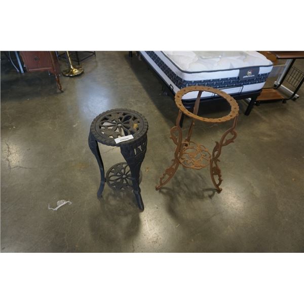 2 IRON PLANTER STANDS