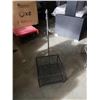 Image 1 : 16 inch by 16 inch decorative metal 2 tier shelf with planter stand