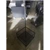 Image 2 : 16 inch by 16 inch decorative metal 2 tier shelf with planter stand