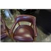Image 3 : 2 PHILIPS FURNITURE CO STUDDED LEATHER ARMCHAIRS