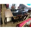 Image 9 : MODERN GLASSTOP DINING TABLE WITH JACKNIFE LEAF AND 4 CHAIRS