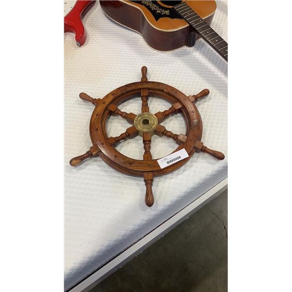 Ship wheel wall hanging