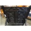 Image 2 : REPRODUCUTION CARVED BLACK HALL BENCH WITH STORAGE