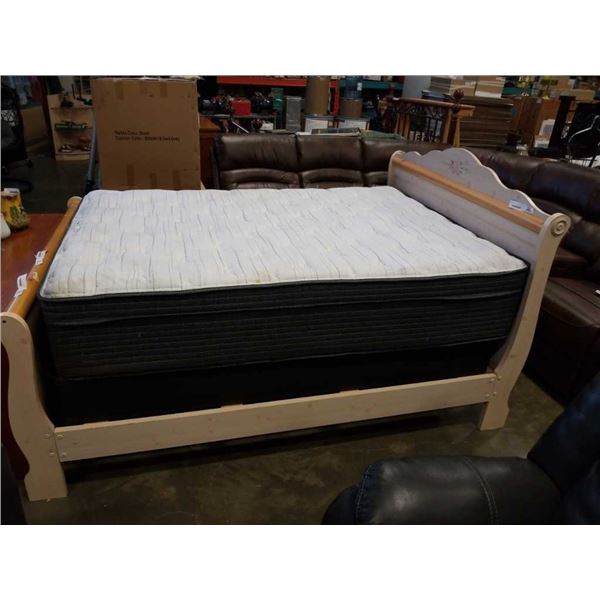 AS NEW BEAUTY REST STERLING DOUBLE SIZE FLOOR MODEL MATTRESS AND BOX SPRING - HI LOFT PILLOW TOP, ME