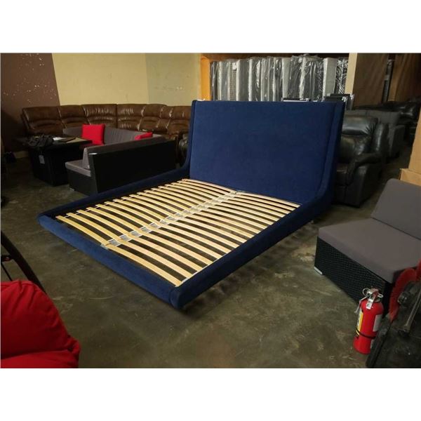 BLUE KINGSIZE BED FRAME