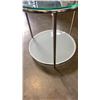 Image 2 : ROUND GLASS 2 TIER ENDTABLE