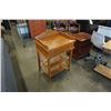 Image 3 : CARVED WOOD 1 DRAWER STAND