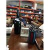 Image 1 : OVERSIZE BOTTLE, VINTAGE BLUE RED LIGHT AND GLASS BLOCK