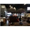 Image 1 : PAIR OF MID CENTURY TABLE LAMPS WITH GLASS GLOBES AND WICKER SHADES
