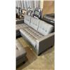 Image 3 : BRAND NEW GREY TUFTED REVERSIBLE SECTIONAL SOFA - RETAIL $899 COTTON LINEN FABRIC 5' X 7'