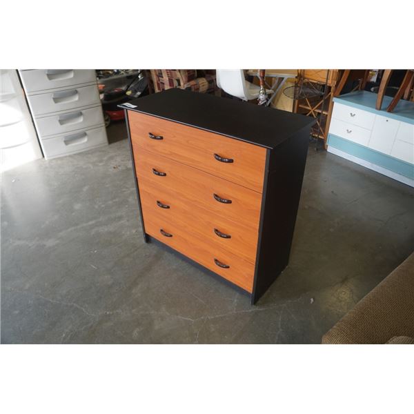 4 DRAWER BLACK DRESSER