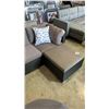 Image 3 : FLOOR MODEL RATTAN OUTDOOR 4 PIECE MODULAR SECTIONAL SOFA W/ DARK GREY CUSHIONS - RETAIL $1299 POWDE
