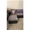 Image 3 : FLOOR MODEL RATTAN OUTDOOR 6 PIECE MODULAR SECTIONAL SOFA W/ DARK GREY CUSHIONS - RETAIL $1499 POWDE