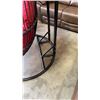 Image 8 : BRAND NEW RED DOUBLE HANGING EGG CHAIR - RETAIL $1969 W/ FOLDABLE FRAME, POWDER COATED STEEL FRAME, 