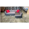 Image 3 : BRAND NEW PREMIUM SMALL L OUTDOOR SECTIONAL RETAIL $1549 W/ DARK GREY CUSHIONS AND 2 ACCENT PILLOWS