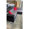Image 7 : BRAND NEW PREMIUM SMALL L OUTDOOR SECTIONAL RETAIL $1549 W/ DARK GREY CUSHIONS AND 2 ACCENT PILLOWS