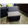 Image 2 : BRAND NEW PREMIUM ALUMINUM DARK GREY SLIPPER CHAIR - RETAIL $449