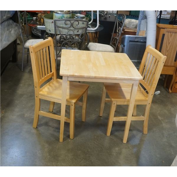 MAPLE DINING TABLE AND 2 CHAIRS