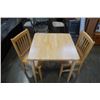 Image 2 : MAPLE DINING TABLE AND 2 CHAIRS